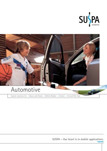 Automotive Division Brochure - SUSPA.com