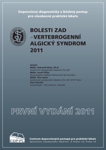 Bolesti zad -verteBrogennÃ­ algickÃ½ syndrom 2011 - SpoleÄnost ...