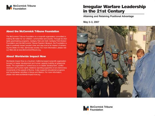 Irregular Warfare Leadership in the 21st Century