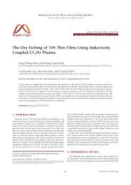The Dry Etching of TiN Thin Films Using Inductively Coupled CF4/Ar ...