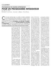 connaissance du monde contemporain. pour un programme ...