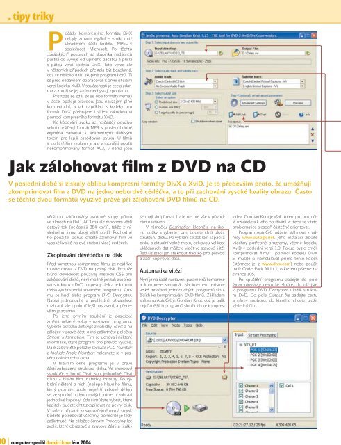 Computer speciÃ¡l - domÃ¡cÃ­ kino - stulik.cz