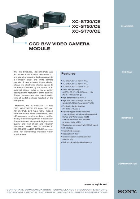 xc-st30/ce xc-st50/ce xc-st70/ce ccd b/w video ... - Scan Secure AS