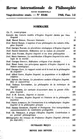 Revue internationale de Philosophie