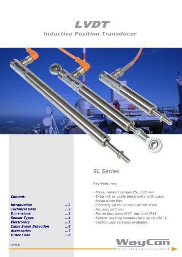 LVDT - SL Series - WayCon Positionsmesstechnik GmbH