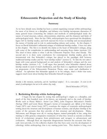 2 Ethnocentric Projection and the Study of Kinship