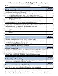 Kindergarten Computer/Technology Checklist - Washington County ...