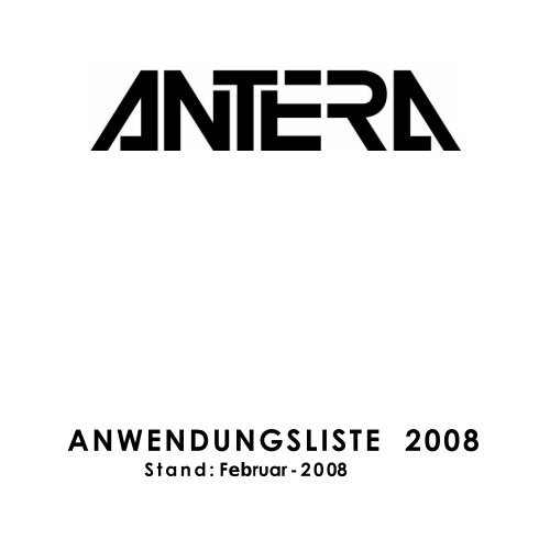 Antera-Fahrzeugzuordnung - All-4-Action