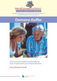 Demenz-Koffer - Alzheimer Gesellschaft Schleswig-Holstein eV