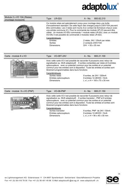 1. Description du systÃ¨me - Logo SE Lightmanagement