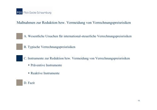 Internationale Doppelbesteuerung durch Verrechnungspreise - IfA