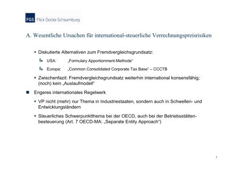 Internationale Doppelbesteuerung durch Verrechnungspreise - IfA