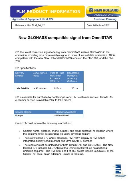 PLM Product Updates OmniSTAR G2 Service.pdf - New Holland ...