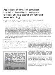 Applications of ultraviolet germicidal irradiation disinfection in health ...