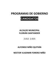 programas de gobierno candidatos alcalde municipal floriÃ¡n ...