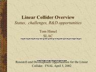 Linear Collider [Accelerator] Overview