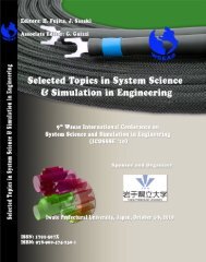 SELECTED TOPICS in SYSTEM SCIENCE and ... - Wseas.us