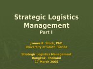 Strategic Logistics Management - TNSC