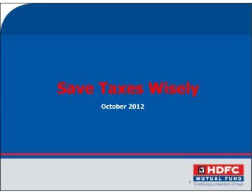 HDFC Tax Saver - HDFC Mutual Fund