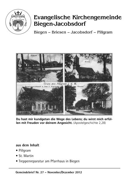 Pillgram - Evangelische Kirchengemeinde Jacobsdorf