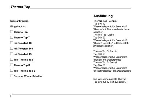 Thermo Top Thermo Top S - Standkachel