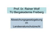 Prof. Dr. Rainer Wolf TU Bergakademie Freiberg - GEO LEIPZIG eV