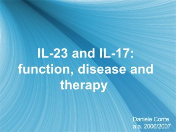 Biological activity of IL 23 and IL 17