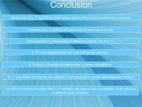 Biological activity of IL 23 and IL 17