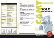 Camy Careline Solo Toilettenlift Flyer (PDF: 762 Kb)