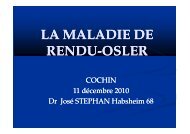 LA MALADIE DE RENDU-OSLER