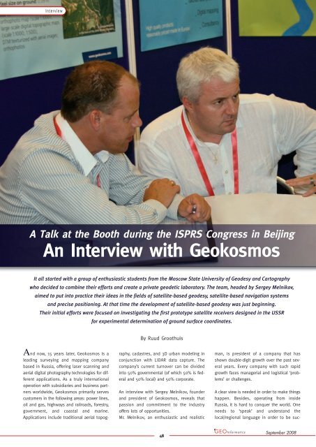 An Interview with Geokosmos - TerraImaging