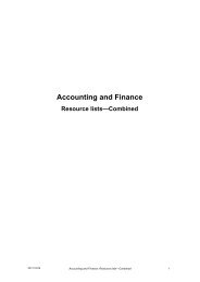 Accounting and Finance  RESOURCE LISTSâ€”COMBINED
