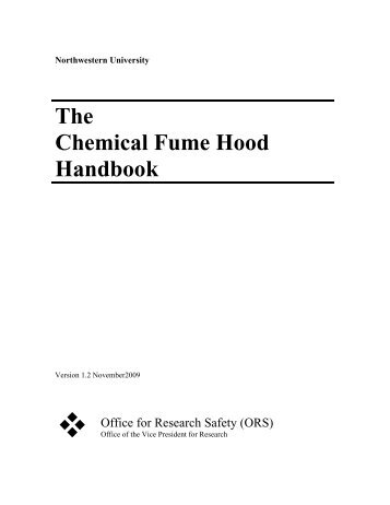 The Chemical Fume Hood Handbook - Office for Research ...