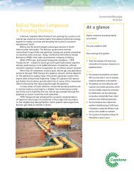Bolivia Pipeline Compressor & Pumping Stations - Capstone Turbine