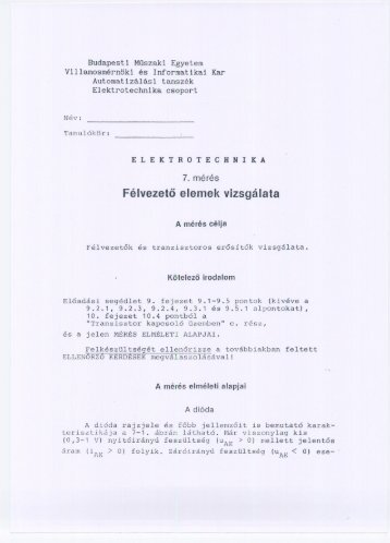 L2_7_Felvezeto elemek vizsgalata.pdf - Elektrotechnika Csoport