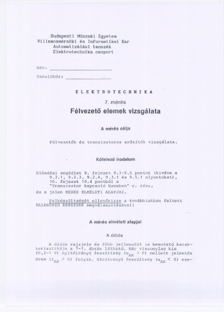 L2_7_Felvezeto elemek vizsgalata.pdf - Elektrotechnika Csoport