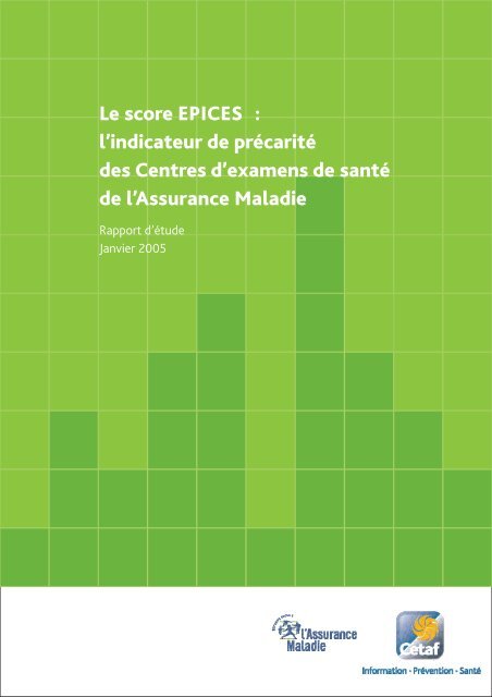 Le score EPICES indicateur de prÃ©caritÃ© dans les Centres d ...