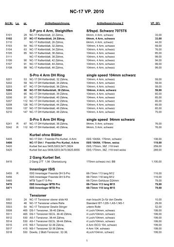 NC-17 preisliste 2010 Deutsch VP.