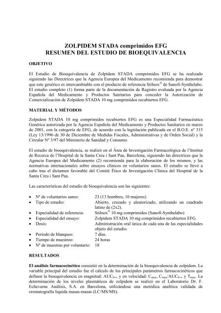 Orden Zolpidem Genérico