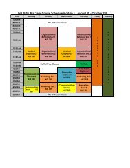Fall 2010, First Year Course Schedule Module 1 ( August 30 ...
