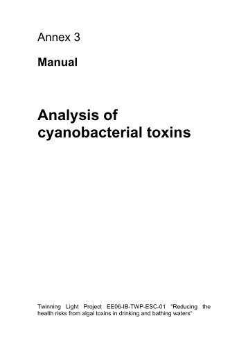 Analysis of cyanobacterial toxins - Terviseamet