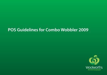 POS Guidelines for Combo Wobbler 2009 - Woolworths wowlink