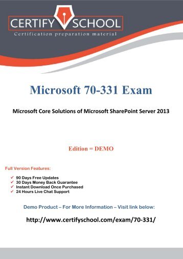 Microsoft 70-331 Exam