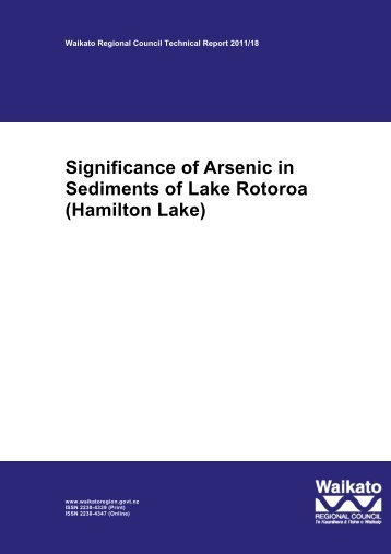 Significance of Arsenic in Sediments of Lake Rotoroa ... - Pdp.co.nz