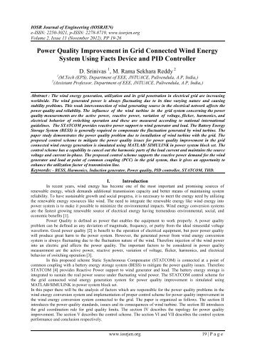 Power Quality Improvement in Grid Connected Wind ... - IOSRJEN