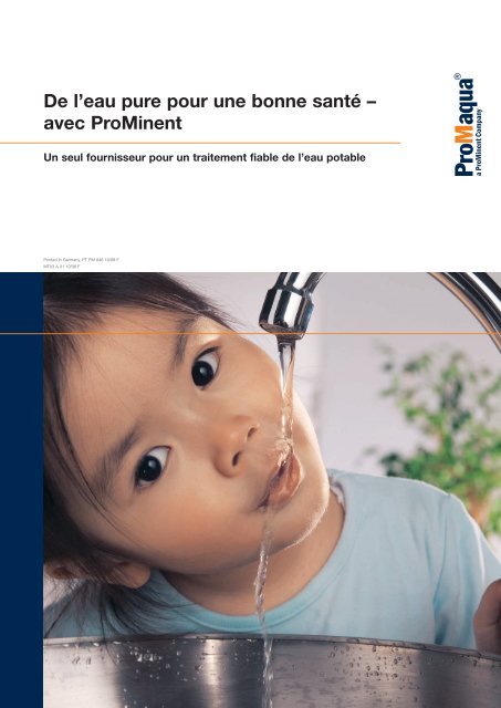 Brochure - Alimentation en eau potable