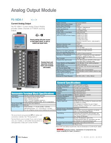 Analog Output Module - Automationdirect