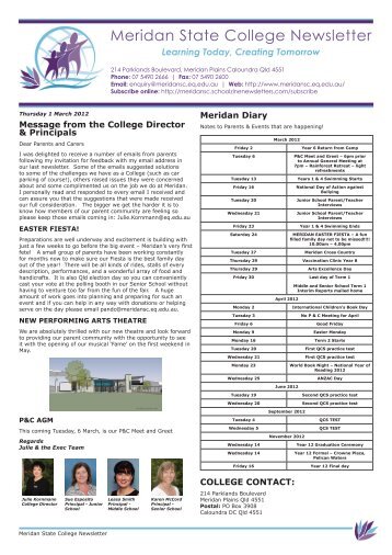 Newsletter-2012-03-02 - Meridan State College