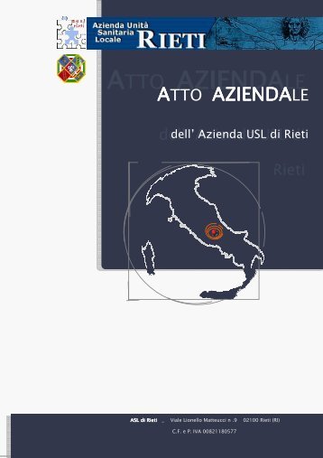 Atto Aziendale AUSL Rieti - Azienda USL Rieti
