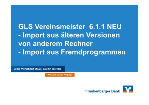 Gls Vereinsmeister 6 1 1 Neu Import Aus Alteren Versionen Von